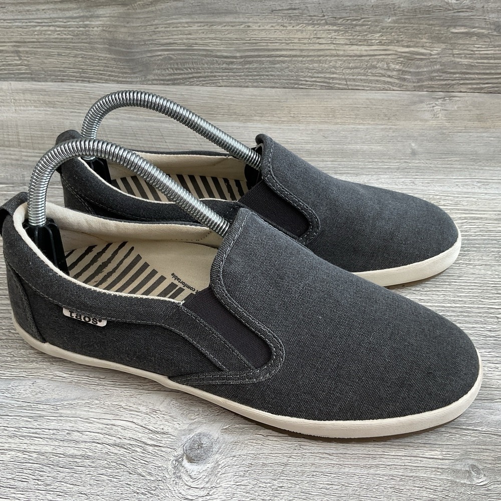 Taos Dandy Shoes Womens Size 9 Casual Comfort Sneakers Slip On Canvas Charcoal